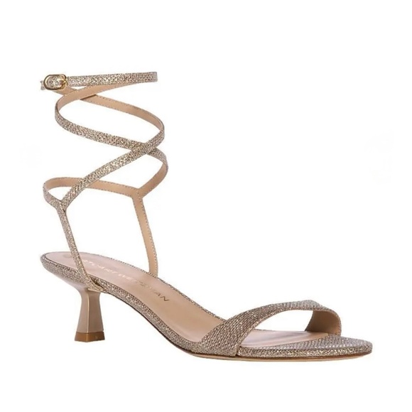 Stuart Weitzman Shoes - New Stuart Weitzman Women's Nudist 50 Wrap Sandals In Poudre Sz 10.5